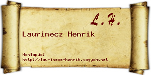 Laurinecz Henrik névjegykártya