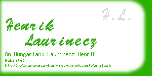 henrik laurinecz business card